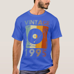 Vintage 1995 Retro Record Player Birthday Vinyl T-Shirt