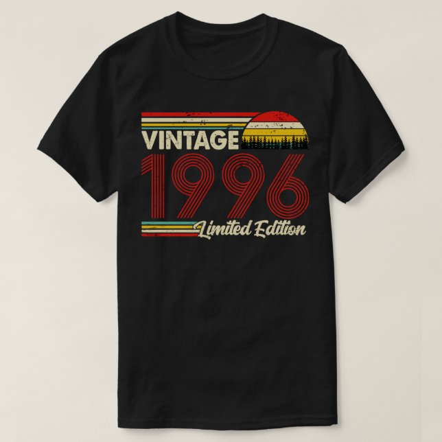 Vintage 1996 Birthday Shirt Limited Edition 1996 B (Design Front)