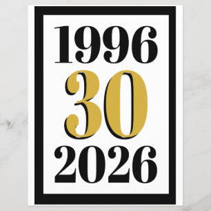 Vintage 1996 Milestone 30th Birthday   Flyer