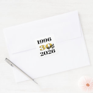 Vintage 1996 Milestone 30th Birthday Square Sticker
