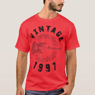 Vintage 1997 Birthday Limited Edition Guitar Music T-Shirt