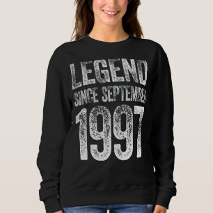 Vintage 1997 Birthday September Born Legend Since Sweatshirt
