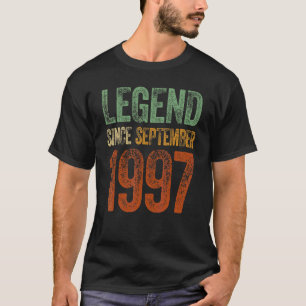 Vintage 1997 Birthday September Born Legend Since T-Shirt