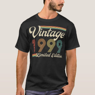 Vintage 1999 Limited Edition 24 Years Old Birthday T-Shirt