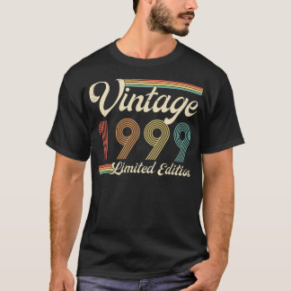 Vintage 1999 Limited Edition 24 Years Old Birthday T-Shirt