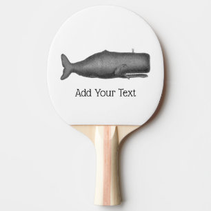 Vintage 19th Century Stylized Whale #1 N Ping Pong Paddle