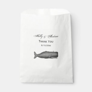 Vintage 19th Century Whale Drawing N Favour Bag
