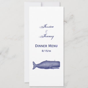 Vintage 19th Century Whale Drawing N Invitation