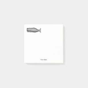 Vintage 19th Century Whale Drawing Post-it Notes
