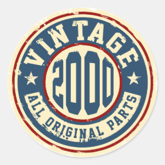 Vintage 2000 All Original Parts Classic Round Sticker