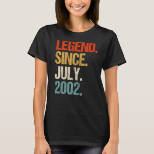 vintage 2002 21st birthday retro 21 years old   T-Shirt