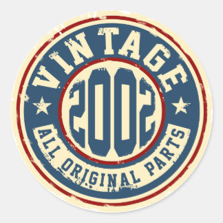 Vintage 2002 All Original Parts Classic Round Sticker