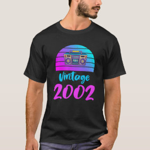 Vintage 2002 T Vintage Birthday Graphic Design T-Shirt