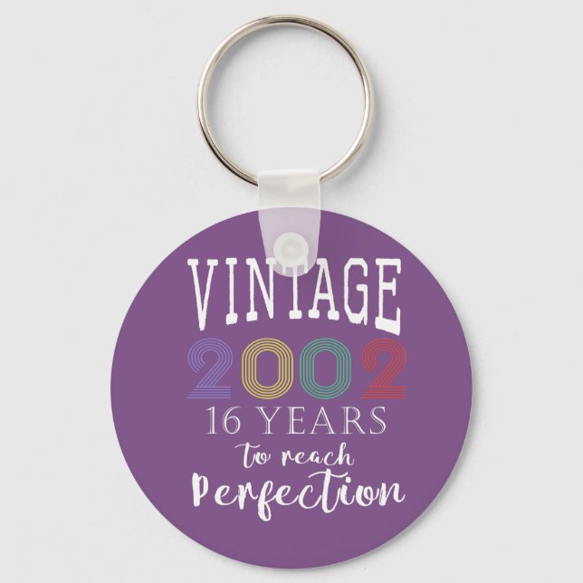 vintage 2002 years to perfection keychain (Front)