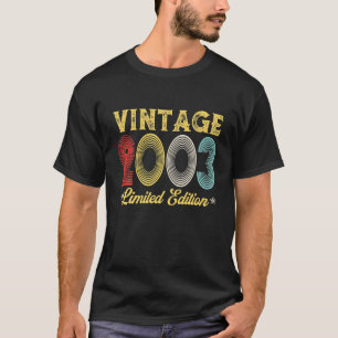 Vintage 2003 19th Birthday Decorations Men Women T-Shirt