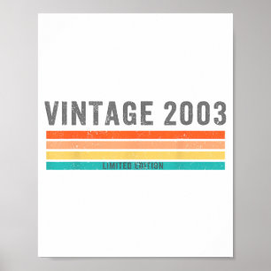 Vintage 2003 Limited Edition - 22nd Birthday Gift  Poster