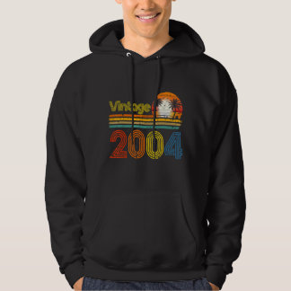 Vintage 2004   18 Years Old Men And Women 18th Bir Hoodie