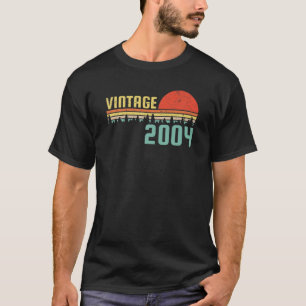 Vintage 2004, 18Th Birthday Gift Outfit, Retro Sun T-Shirt