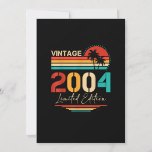 Vintage 2004 Limited Edition 19 Year Old 19th Birt Invitation