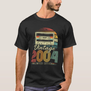 Vintage 2004 Retro Cassette 2004 22nd Birthday 22 T-Shirt
