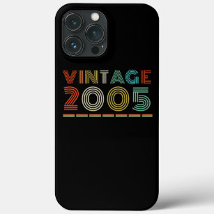 Vintage 2005 17 Years Old Gifts 17th Birthday iPhone 13 Pro Max Case