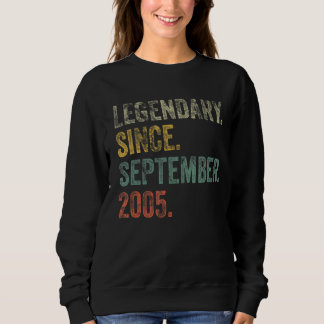 Vintage 2005 17th Birthday Legendary Since Septemb Sweatshirt