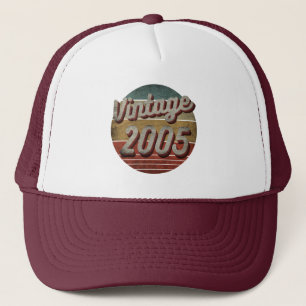VINTAGE 2005 MEN WOMEN BIRTHDAY GIFT TRUCKER HAT