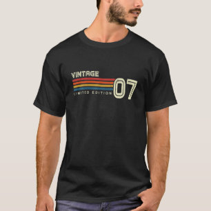Vintage 2007 Chest Stripe 15Th Birthday T-Shirt