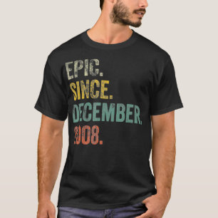 Vintage 2008 13th Birthday Epic Since December 200 T-Shirt