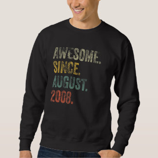 Vintage 2008 14th Birthday Awesome Since August 20 Sweatshirt