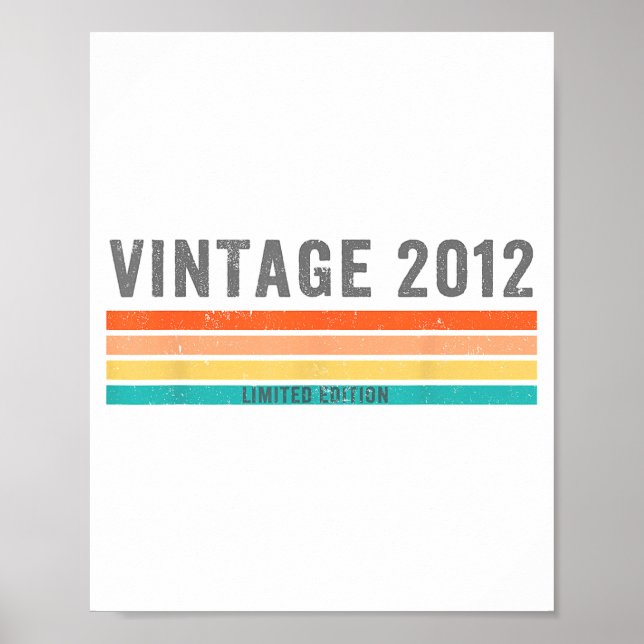Vintage 2012 Limited Edition - 13th Birthday Gift  Poster (Front)