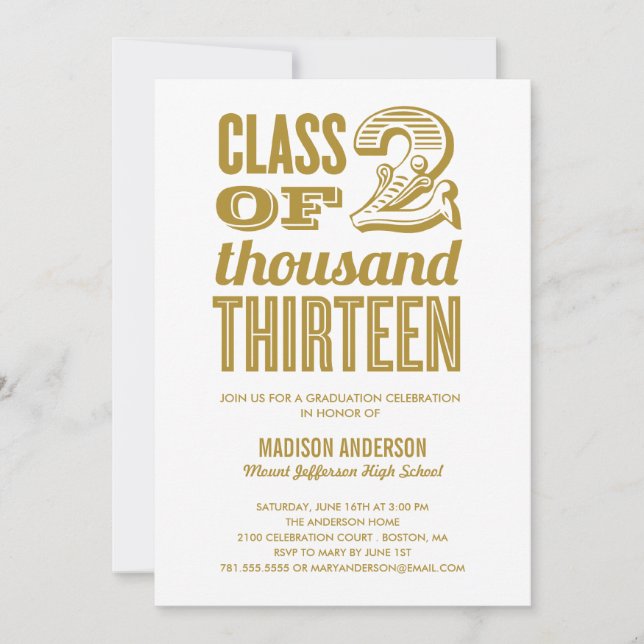 VINTAGE 2013 | GRADUATION PARTY INVITATION (Front)