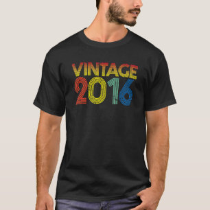 Vintage 2016  6th Birthday  Kids  Boys & Girls  6  T-Shirt