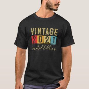 Vintage 2021   Made In 2021 2nd Birthday   T-Shirt