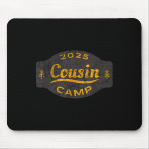 Vintage 2025 Cousin Camp Logo - Fun Summer Family Mouse Pad
