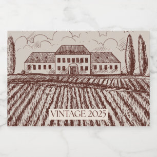 Vintage 2025 sparkling wine label