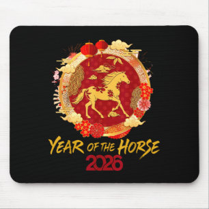 Vintage 2026 Chinese Lunar New Year Of The Horse Mouse Pad