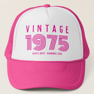 Vintage 20th 30th 40th 50th 60th Birthday Party Trucker Hat