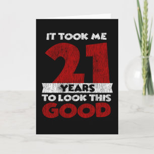 Vintage 21 Years Old Funny 21st Birthday Gift Card