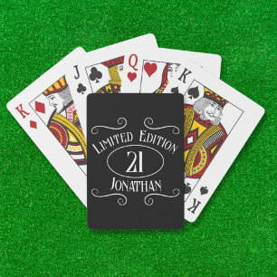 Vintage 21st Birthday For Him Limited Edition Playing Cards