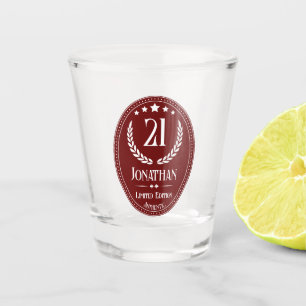Vintage 21st Birthday For Men Limited Edition Shot Glass