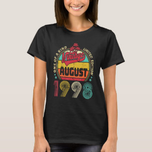 Vintage 24th Birthday Awesome Since August 1998 Ep T-Shirt