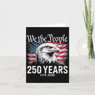 Vintage 250 Years 1776-2026 250th Birthday Eagle Card