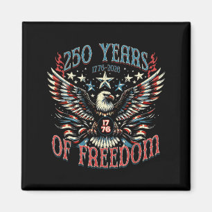 Vintage 250 years of freedom patriotic eagle magnet
