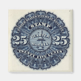 Vintage 25c Beer Revenue Stamp Magnet
