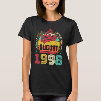 Vintage 25th Birthday Awesome Since August 1998 ep T-Shirt