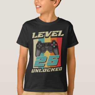 Vintage 25th Birthday Gift 25 Year Old Boy Girl Ga T-Shirt