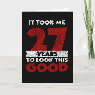 Vintage 27 Years Old Funny 27th Birthday Gift Card