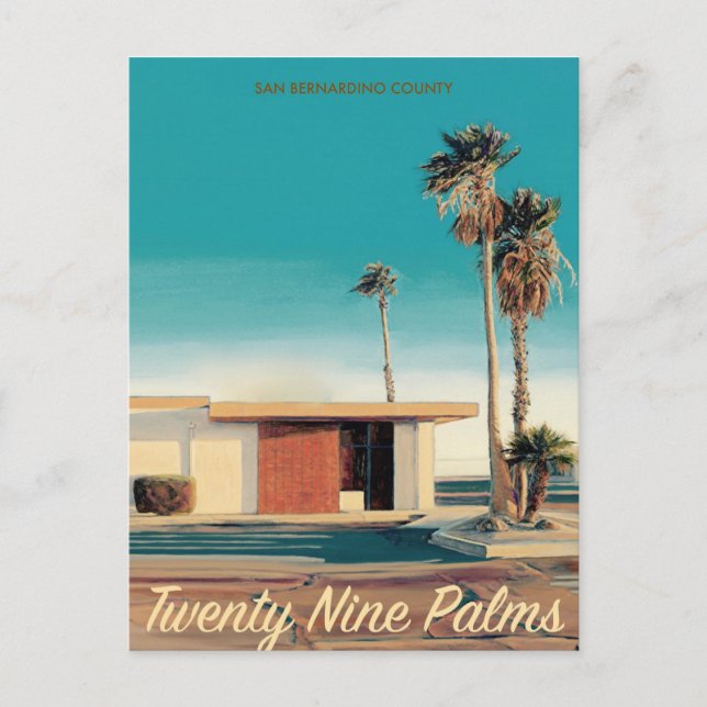 Vintage 29 Palms Travel Postcard (Front)