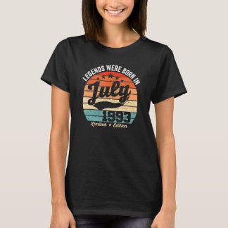 Vintage 29th Birthday Legends Were Born In July 19 T-Shirt